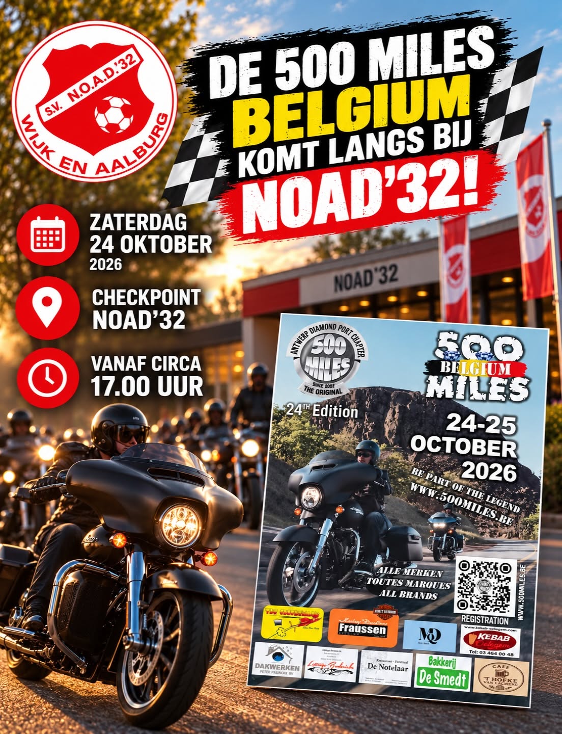 De 500 Miles Belgium komt langs bij NOAD’32!
