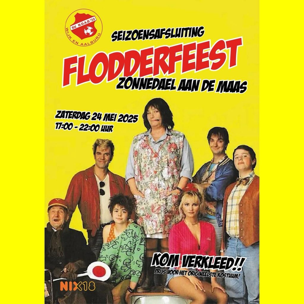 SEIZOENSAFSLUITING: FLODDERFEEST – ZONNEDAEL AAN DE MAAS!!