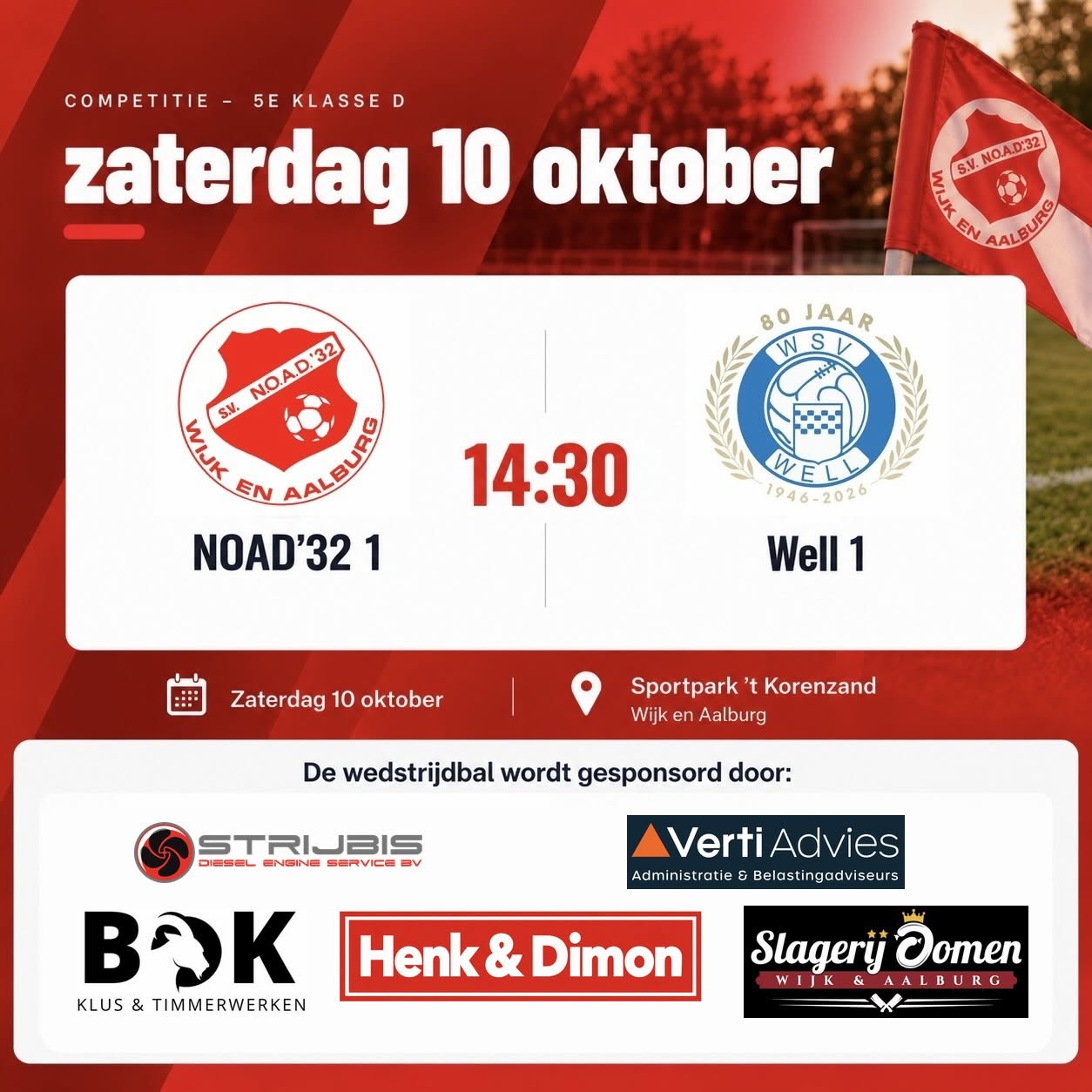 Wedstrijdbal NOAD'32 - WSV Well